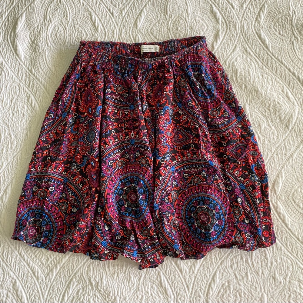 Abercrombie and Fitch Boho Paisley Mini Skirt
